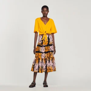 Falda larga estampada