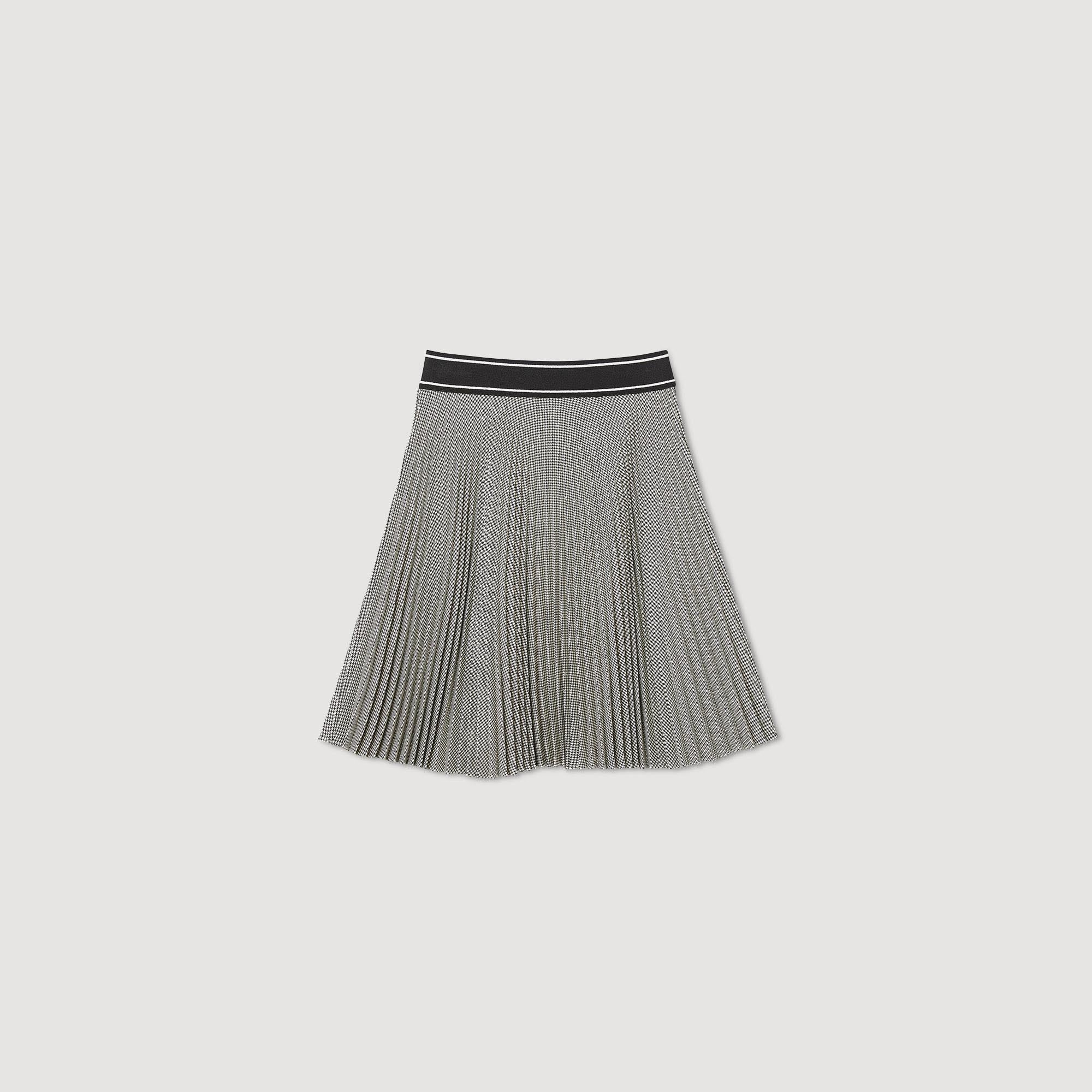 Falda corta plisada con estrás - Imagen 6