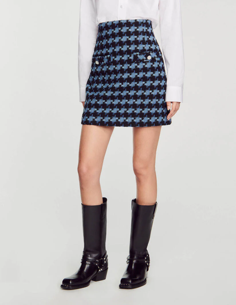 Falda corta de tweed - Imagen 3