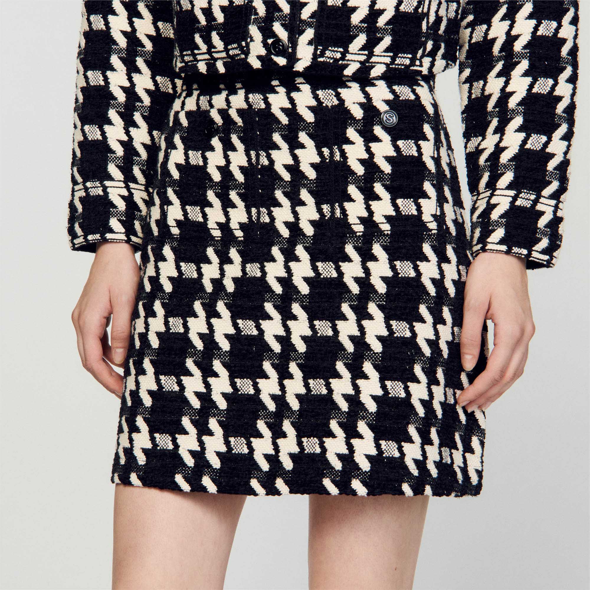 Falda corta de pata de gallo - Imagen 3