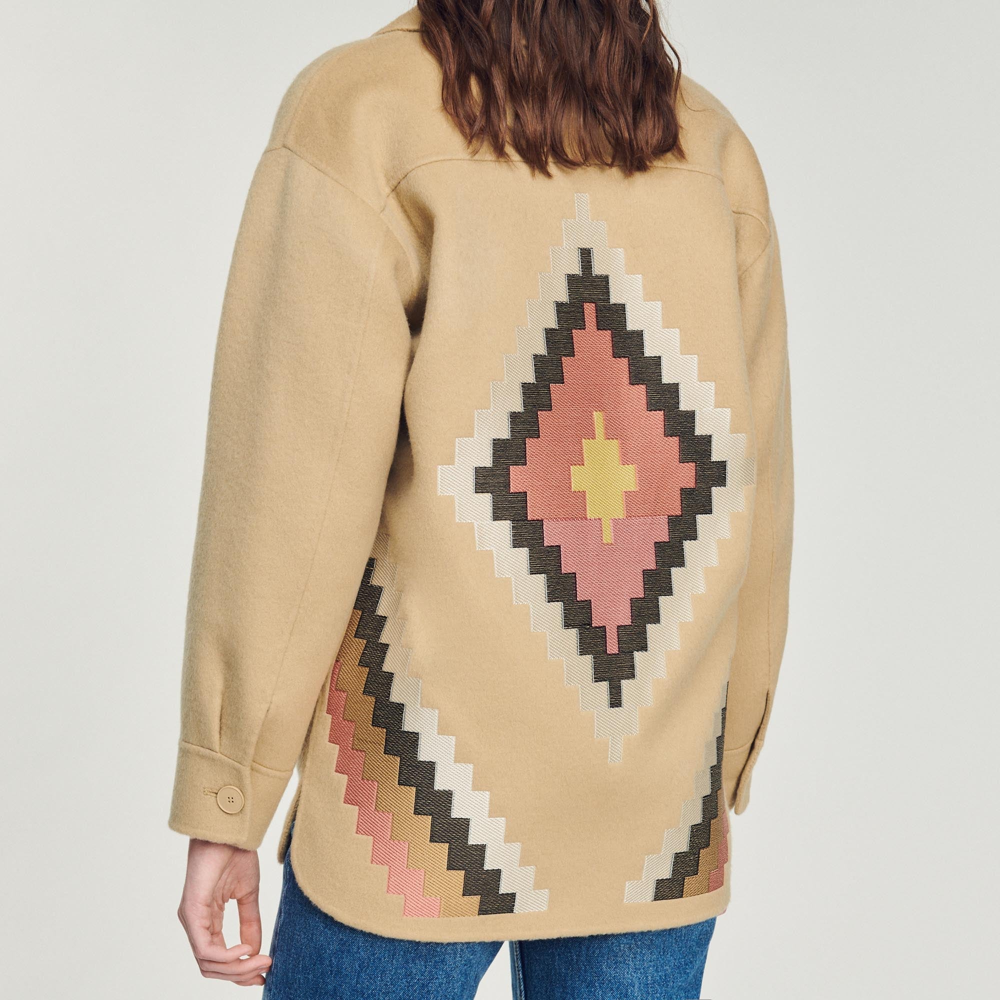 Abrigo de lana con bordados - Imagen 3