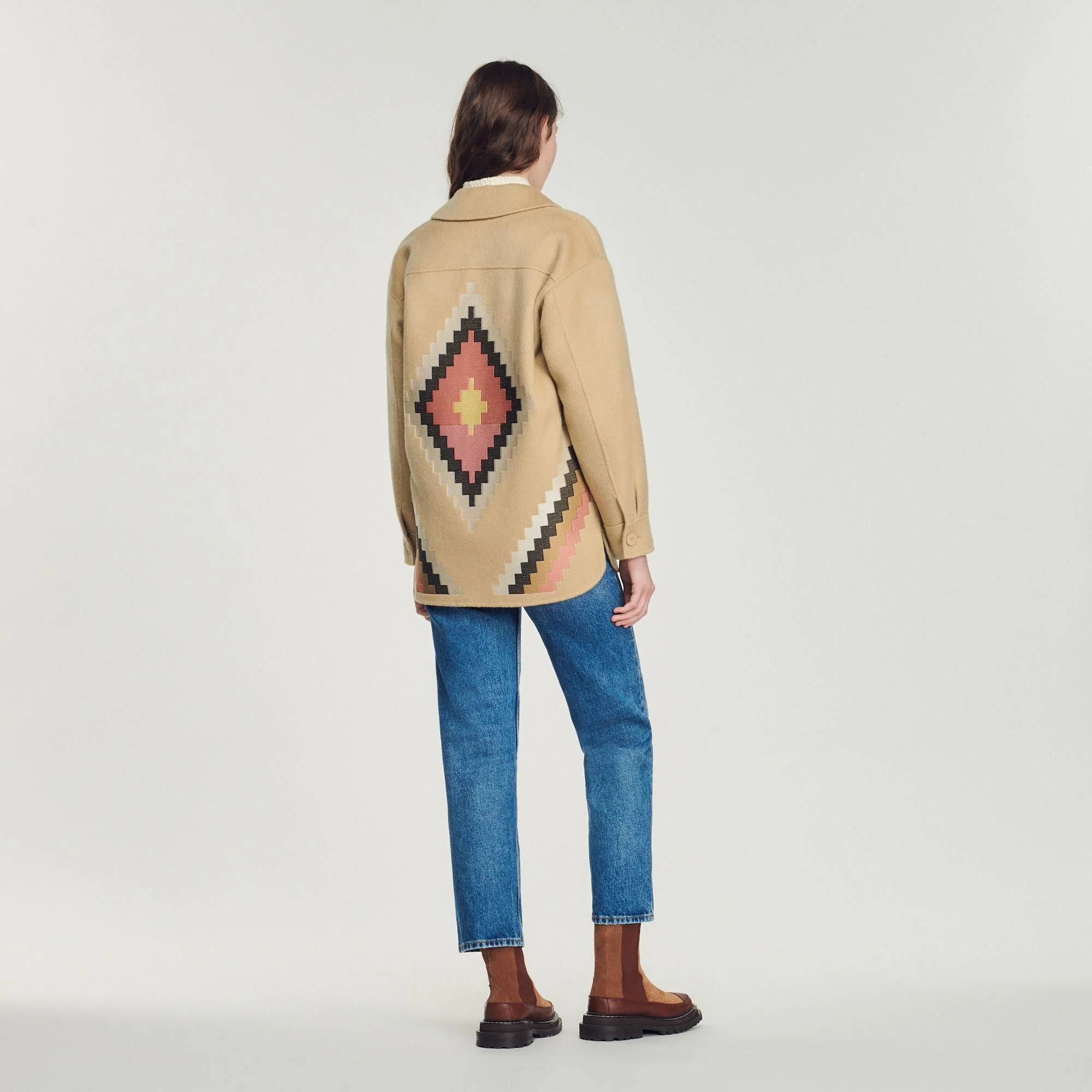 Abrigo de lana con bordados - Imagen 5