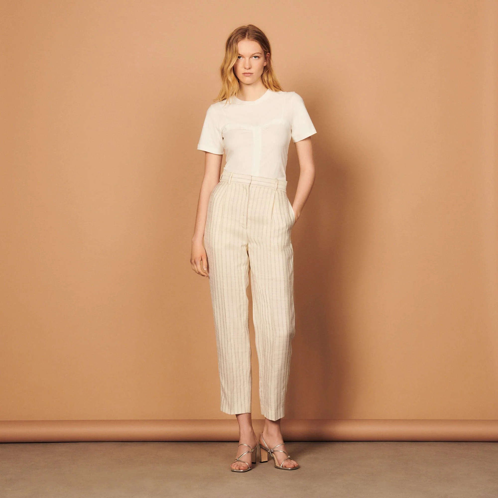 Pantalón Bernardo Ecru - Imagen 5