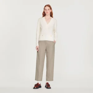 Jersey con cuello en V de punto