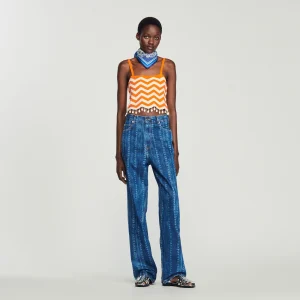 Top corto con adornos