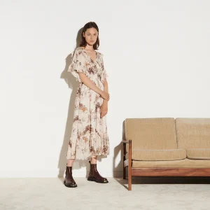 Vestido Jolay Ecru y Café