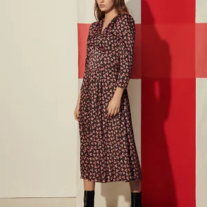 Vestido Billie Negro Y Rosa