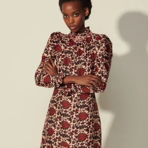 Vestido Lyah Rosa Y Rojo