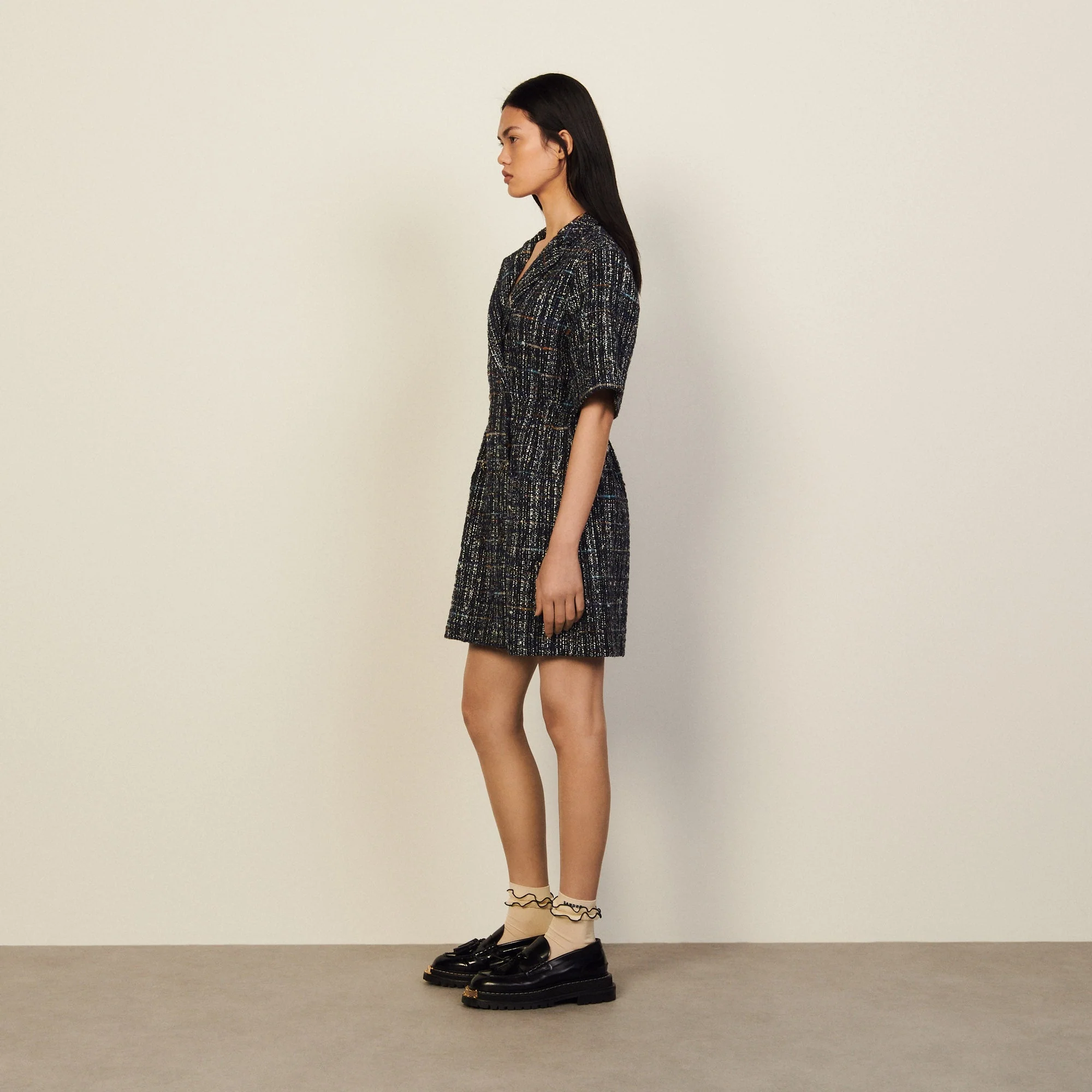 Vestido Tejido Alizou Azul Marino - Imagen 3