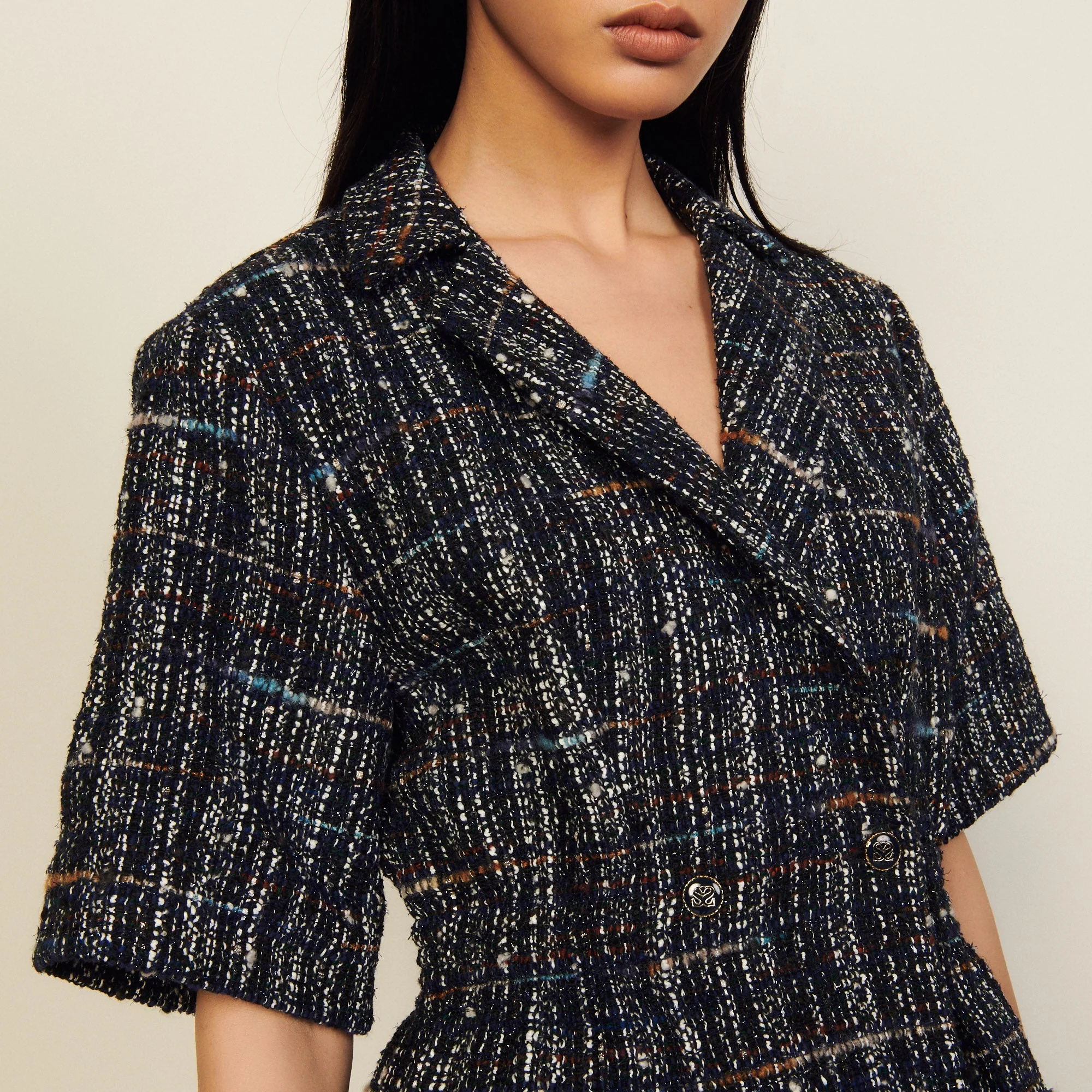 Vestido Tejido Alizou Azul Marino - Imagen 4