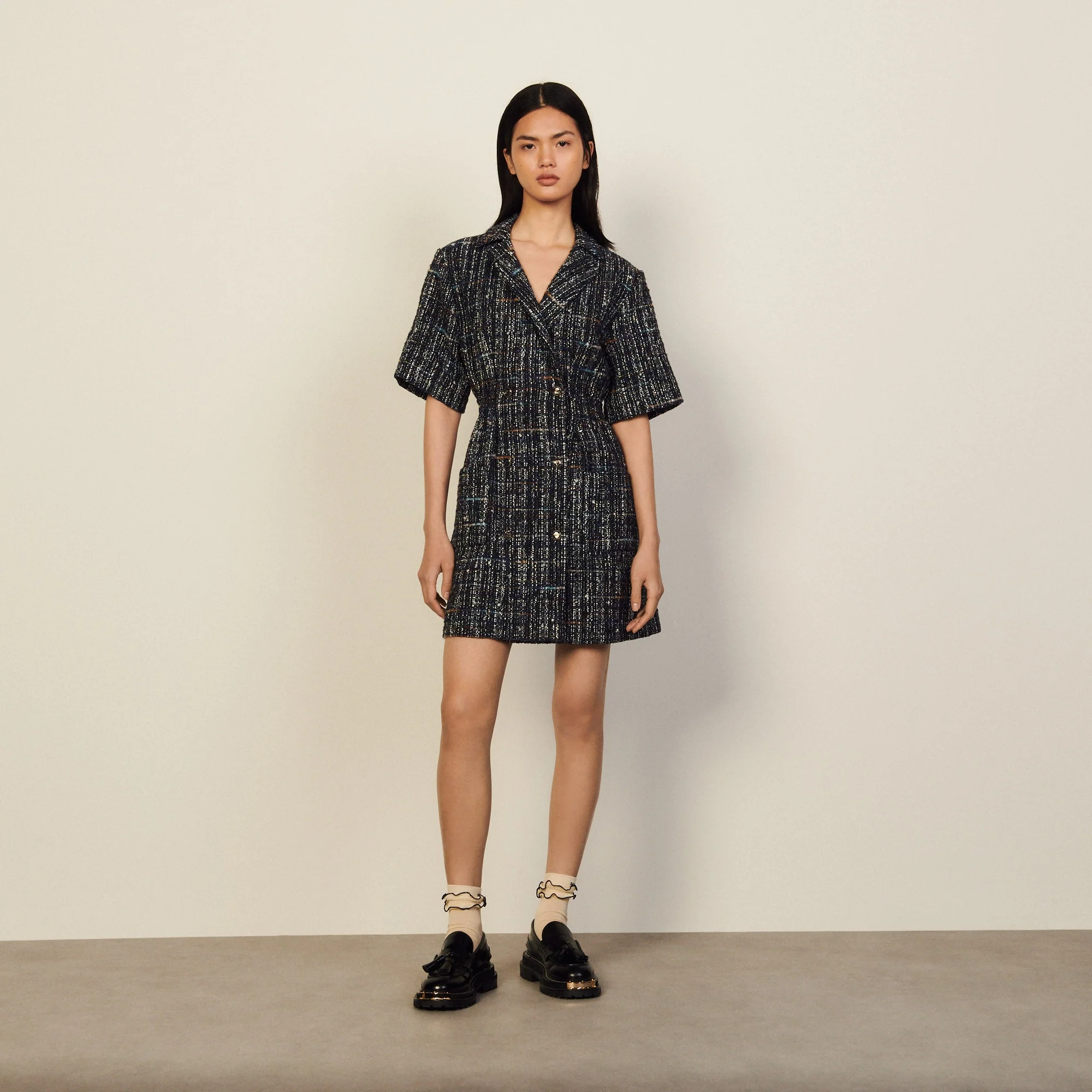 Vestido Tejido Alizou Azul Marino - Imagen 5