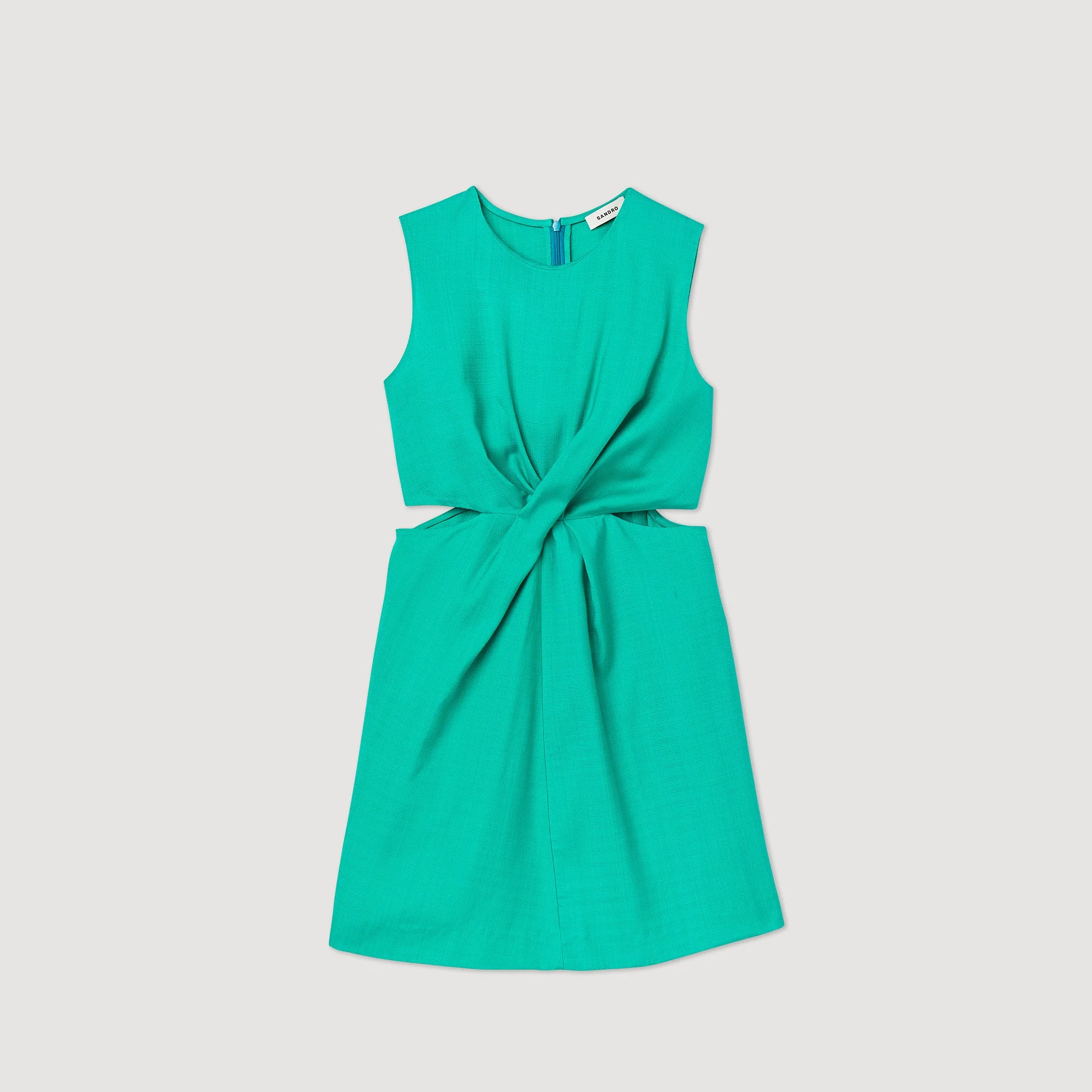 Vestido corto drapeado con aberturas - Imagen 7