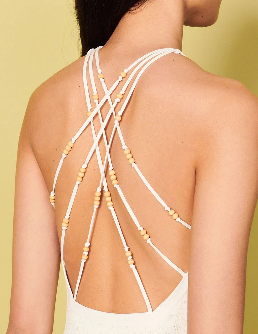 Vestido Tejido Yvana Blanco - Imagen 4