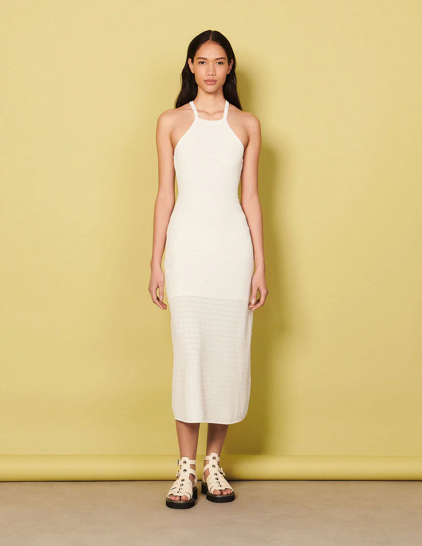 Vestido Tejido Yvana Blanco - Imagen 5