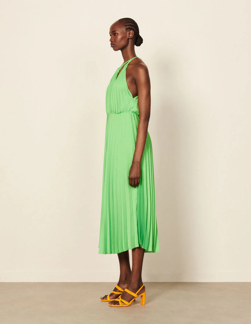 Vestido largo plisado - Imagen 3