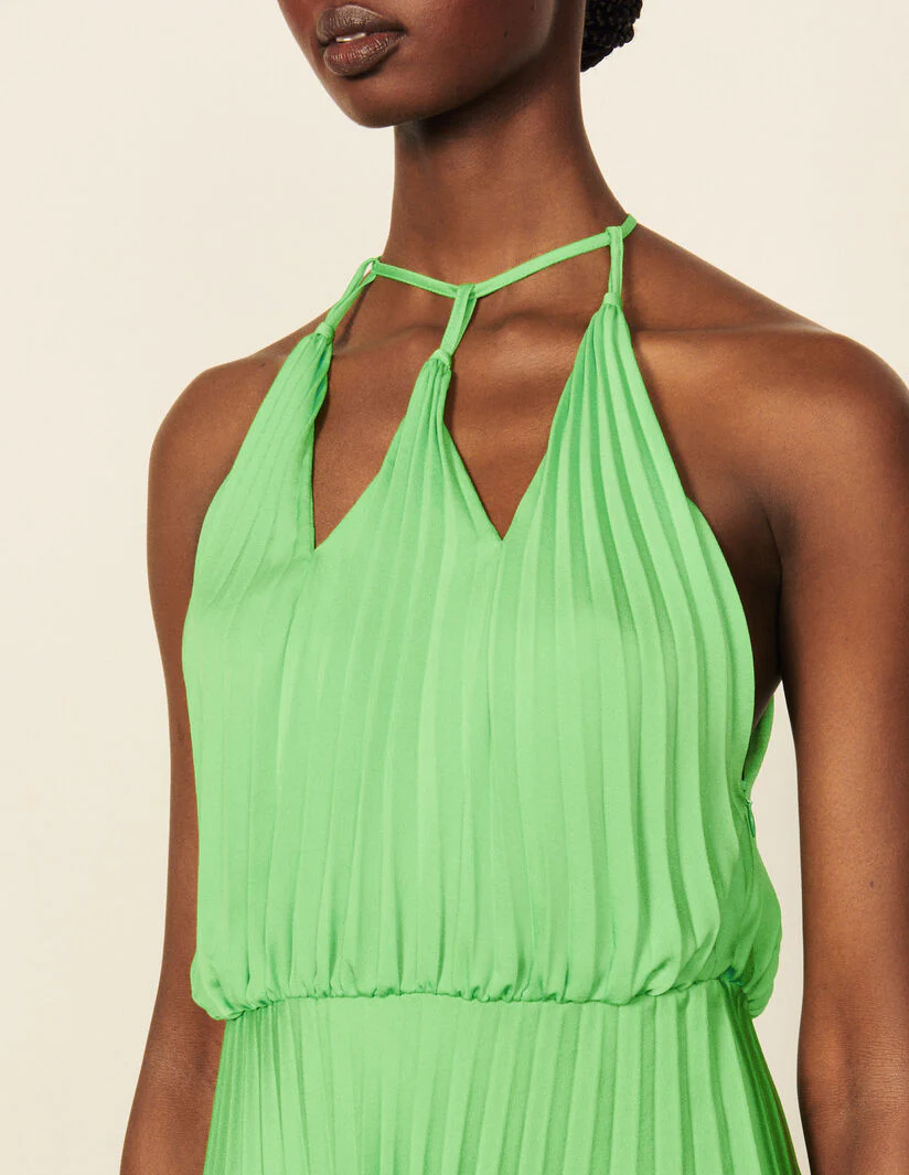 Vestido largo plisado - Imagen 4