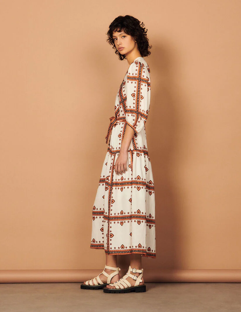 Vestido largo con estampado Bandana - Imagen 3