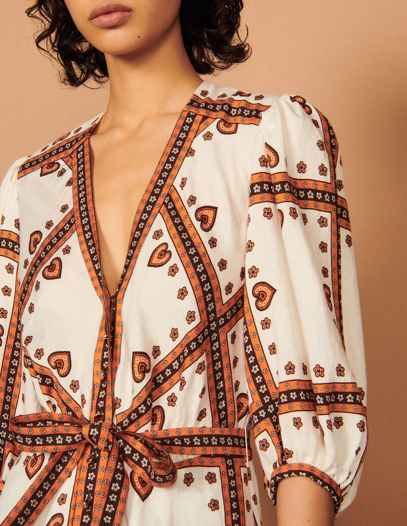 Vestido largo con estampado Bandana - Imagen 4