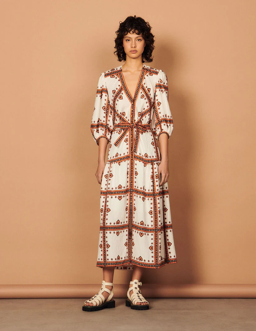 Vestido largo con estampado Bandana - Imagen 5