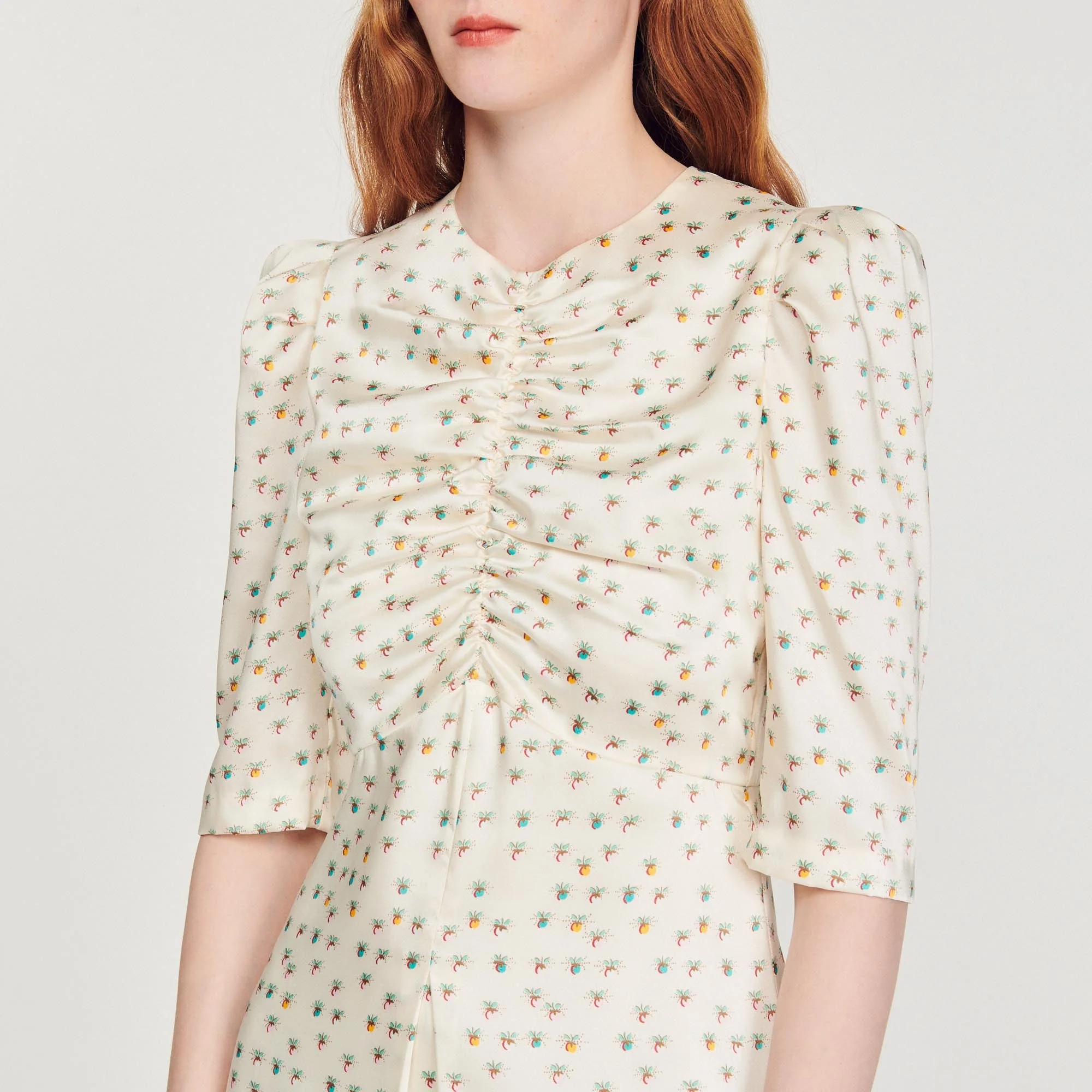 Vestido corto con estampado Fleurs d’Été - Imagen 3