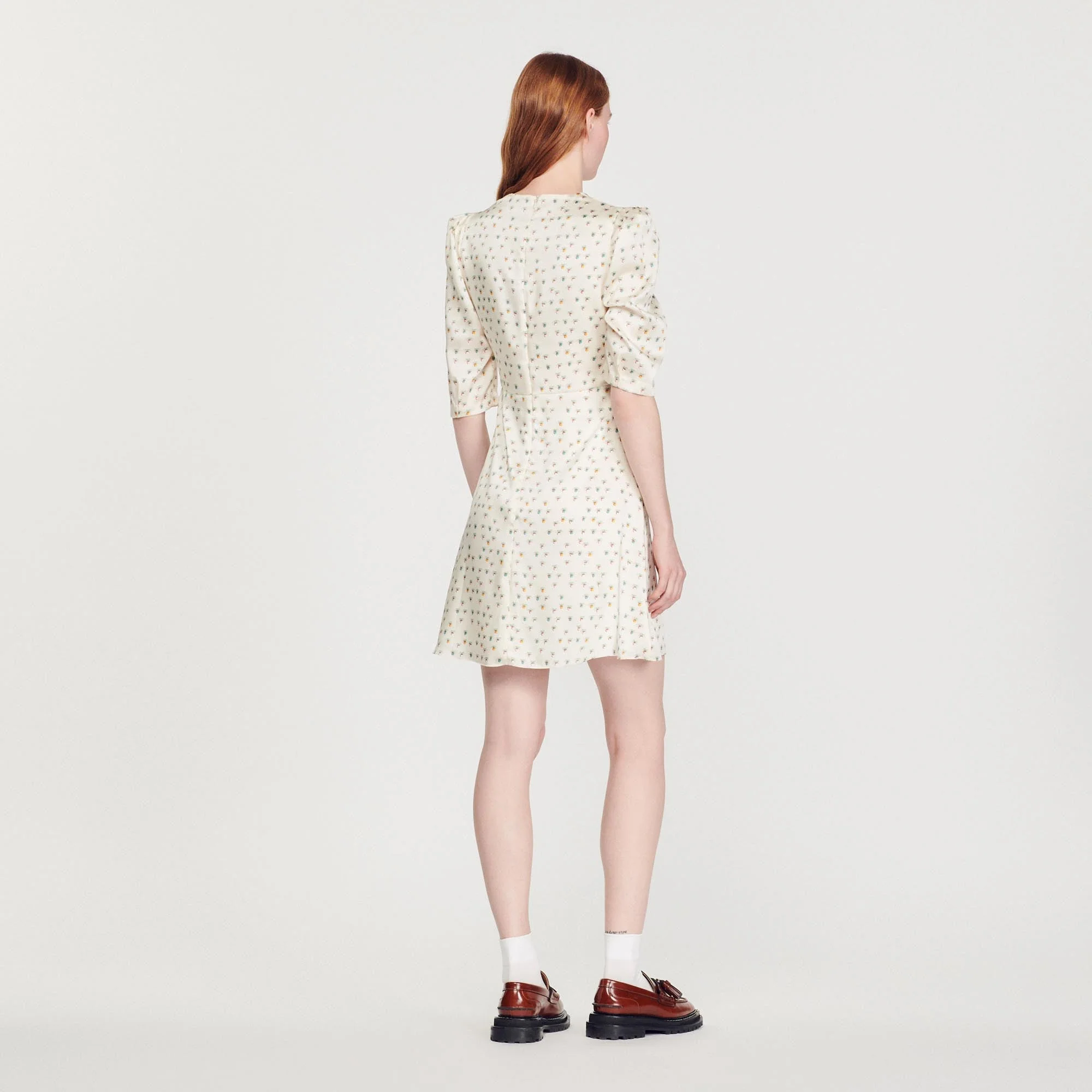 Vestido corto con estampado Fleurs d’Été - Imagen 5