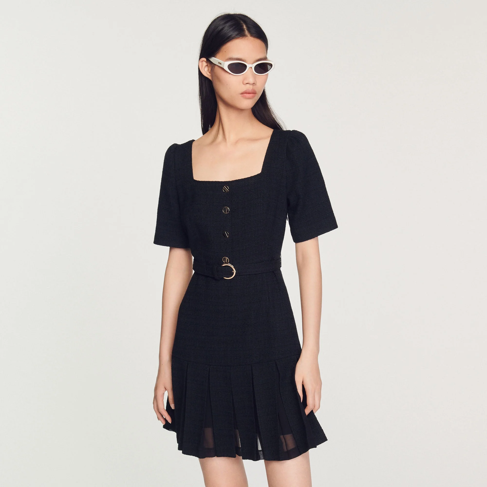 Vestido corto de tweed