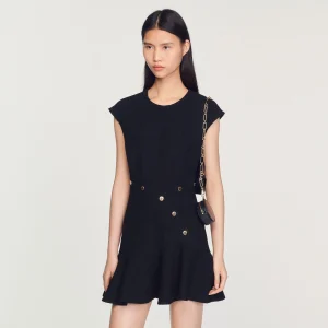 Vestido de tweed asimétrico