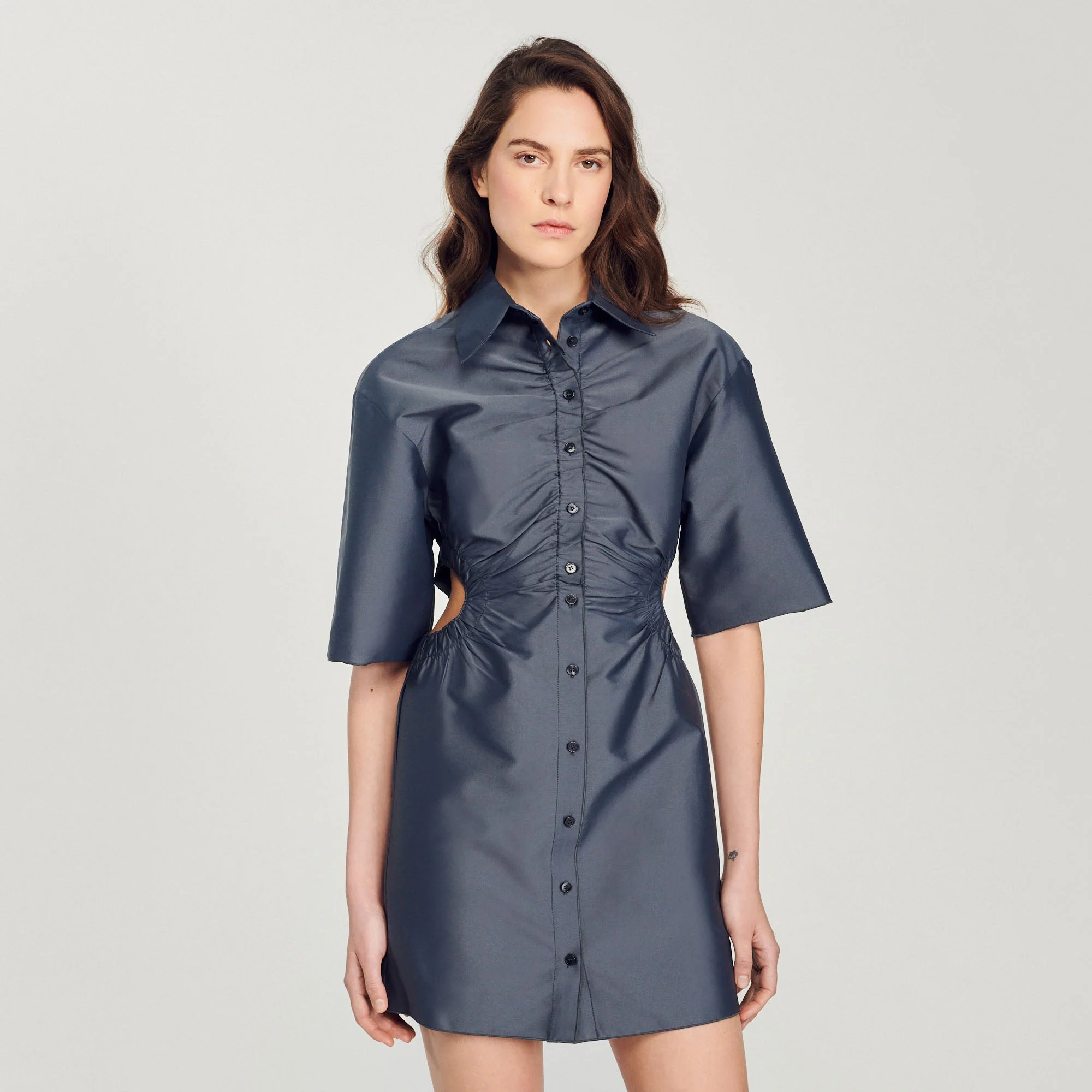 Vestido camisero corto - Imagen 4