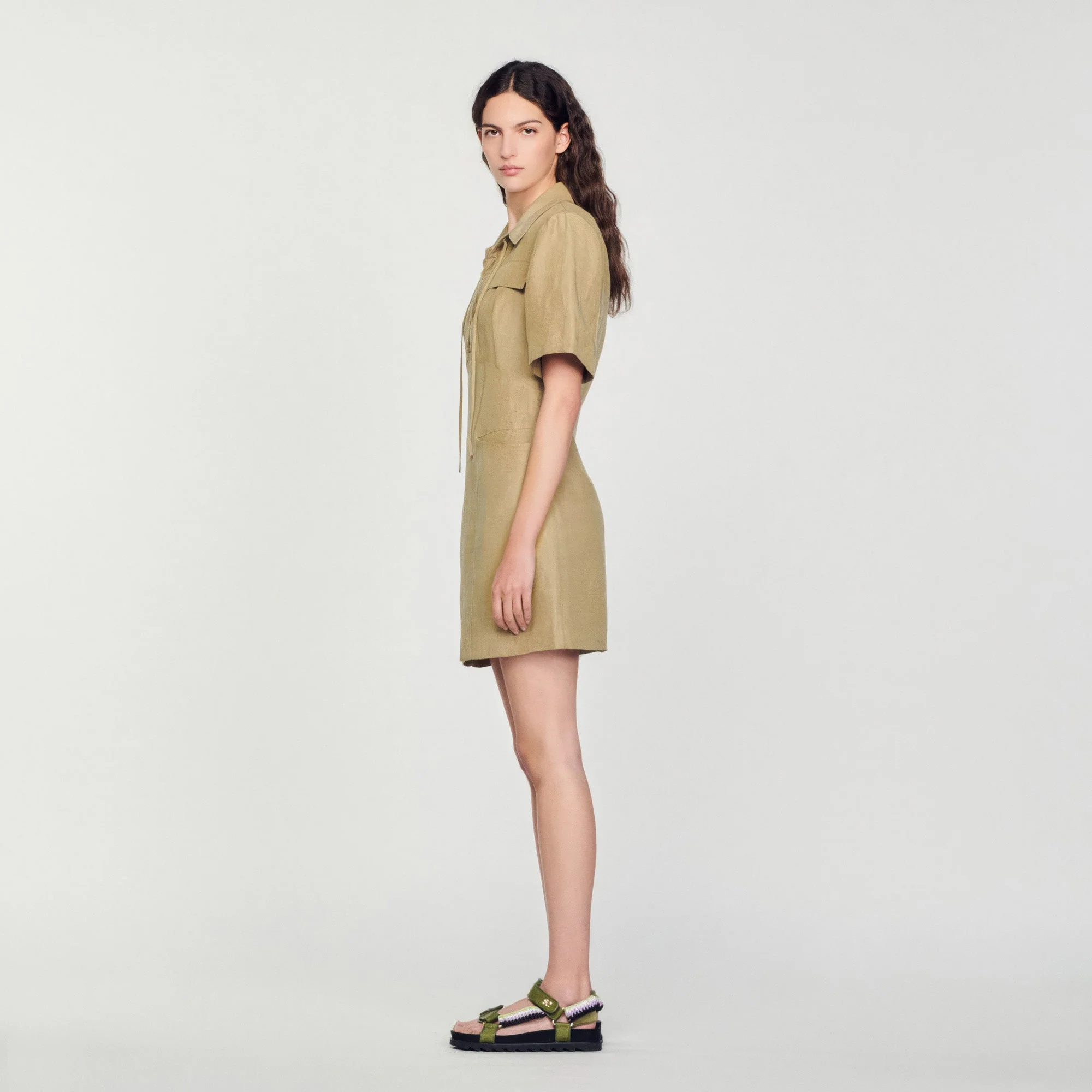 Vestido corto con lazada - Imagen 6