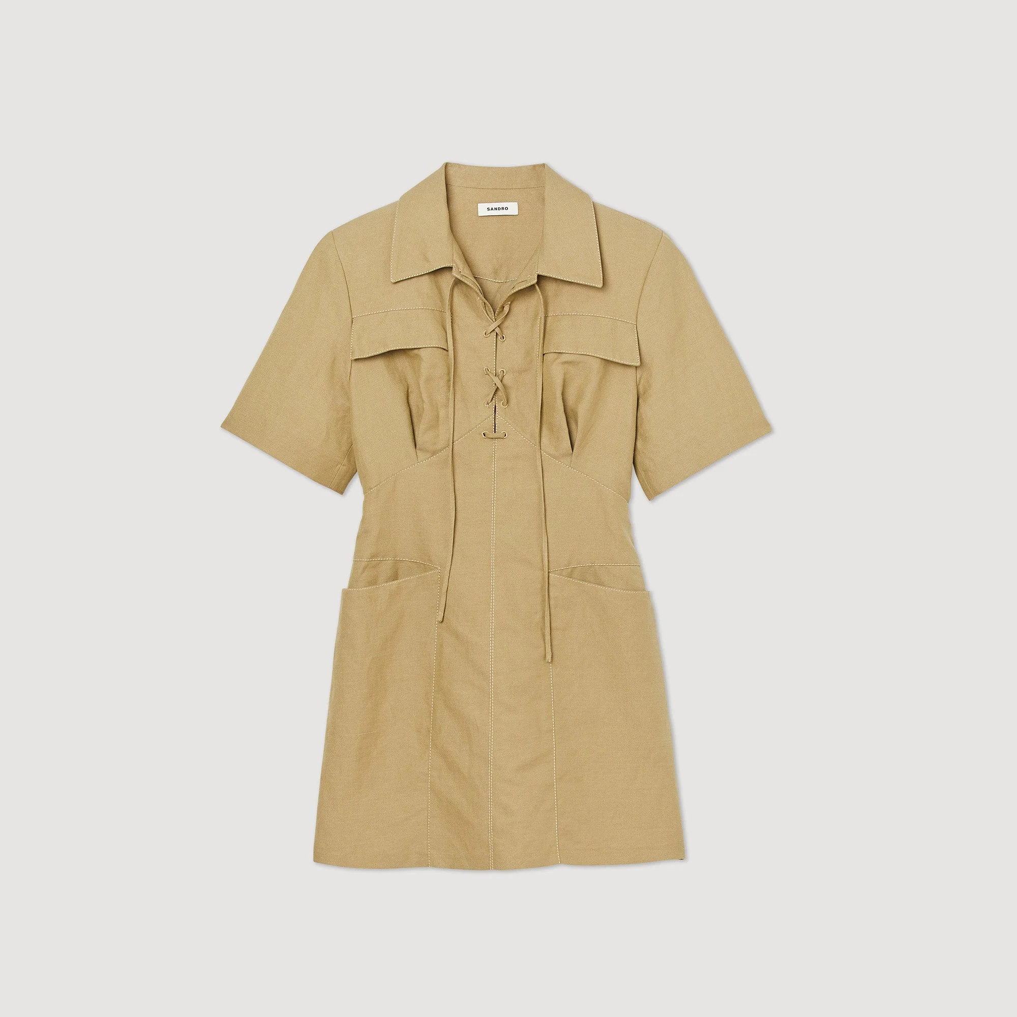 Vestido corto con lazada - Imagen 7