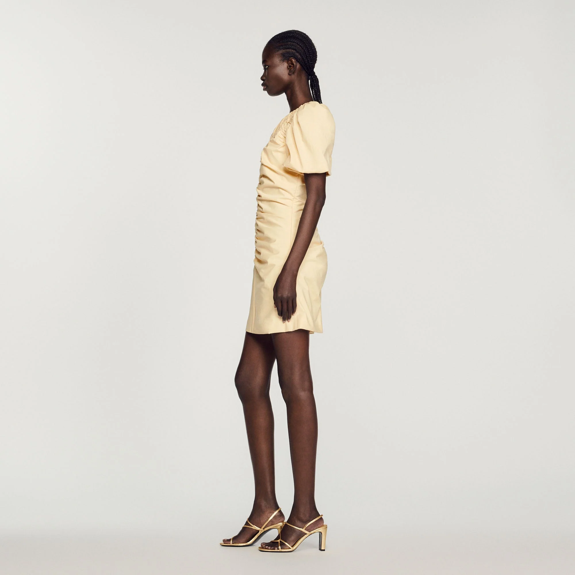 Vestido corto fruncido - Imagen 6