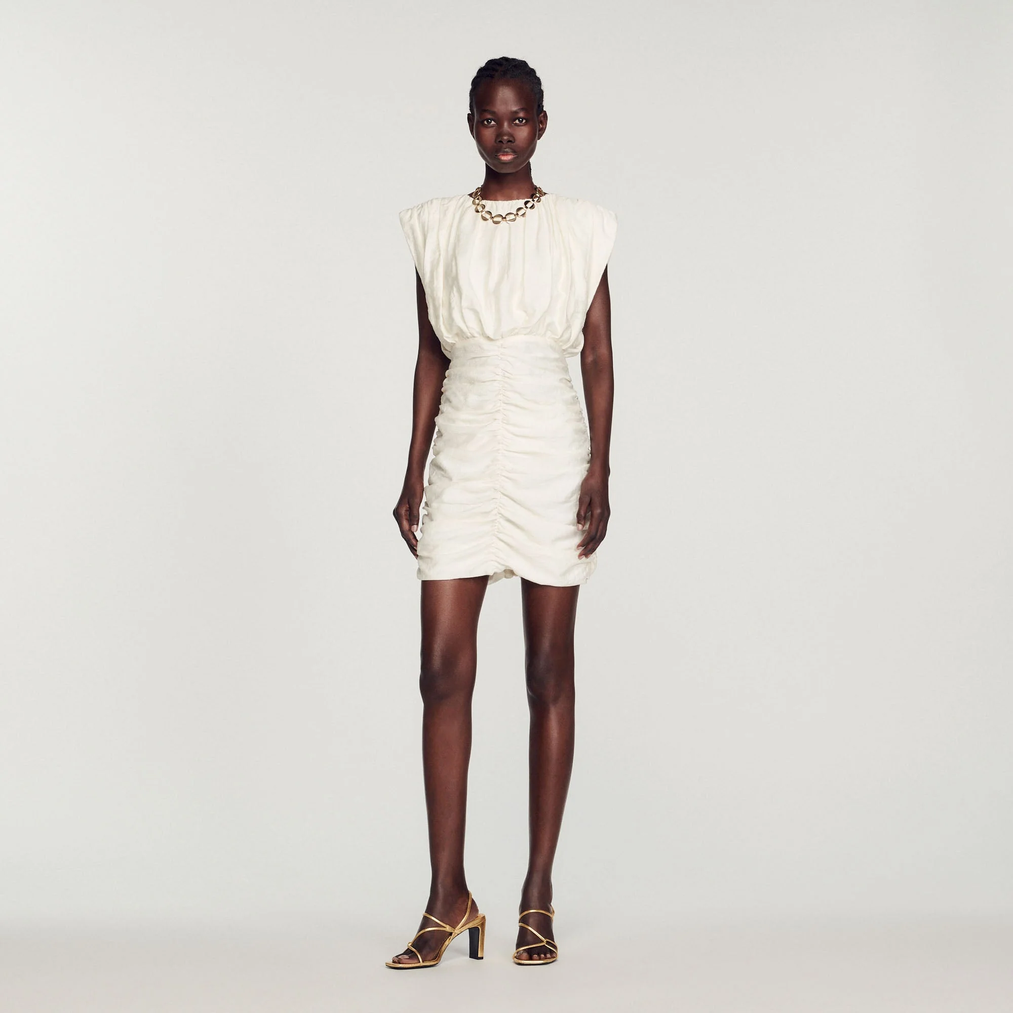 Vestido corto drapeado