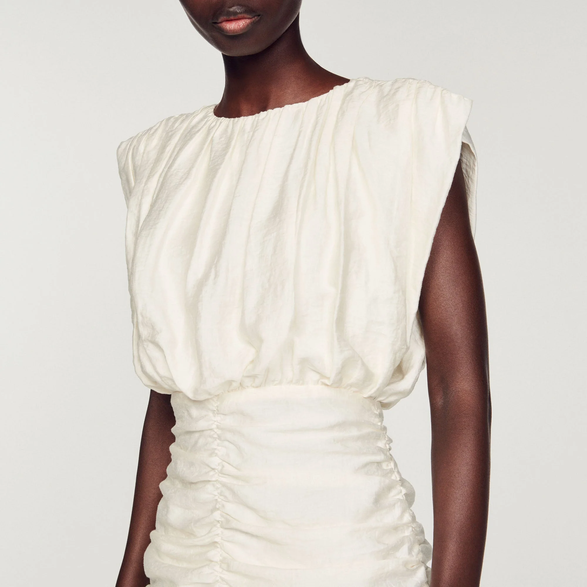 Vestido corto drapeado - Imagen 3