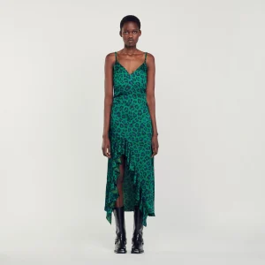 Vestido largo estampado