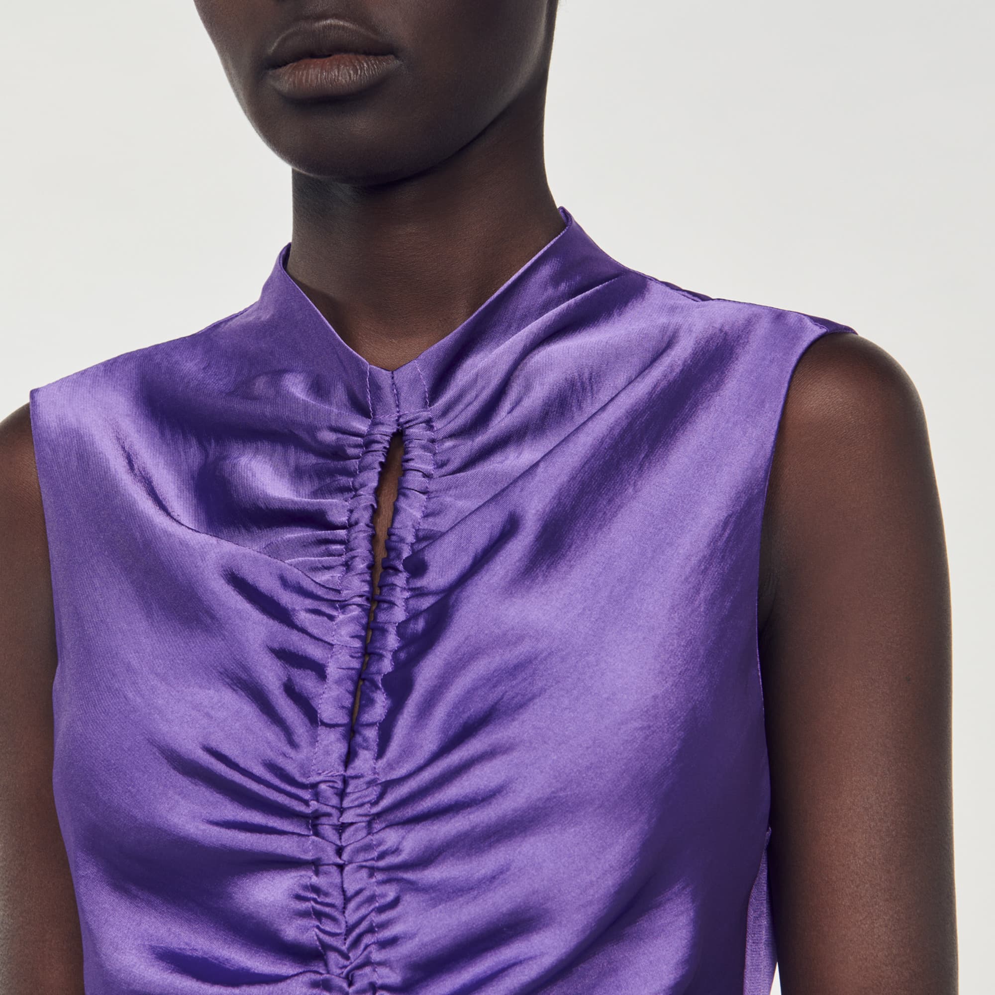 Vestido largo satinado - Imagen 3