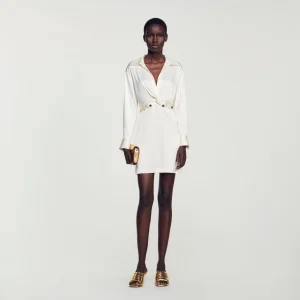 Vestido corto satinado