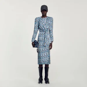 Vestido largo estampado