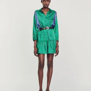 Vestido camisero estampado