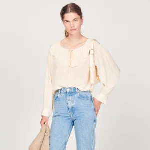 Blusa fluida avolantada