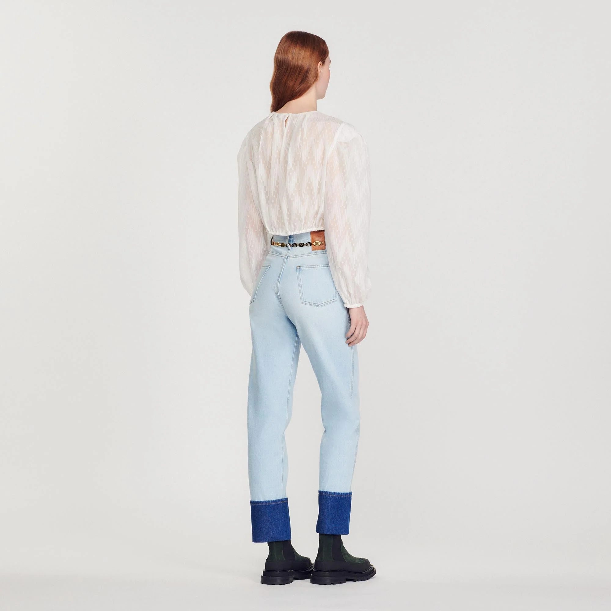 Top corto de manga con volumen - Imagen 5