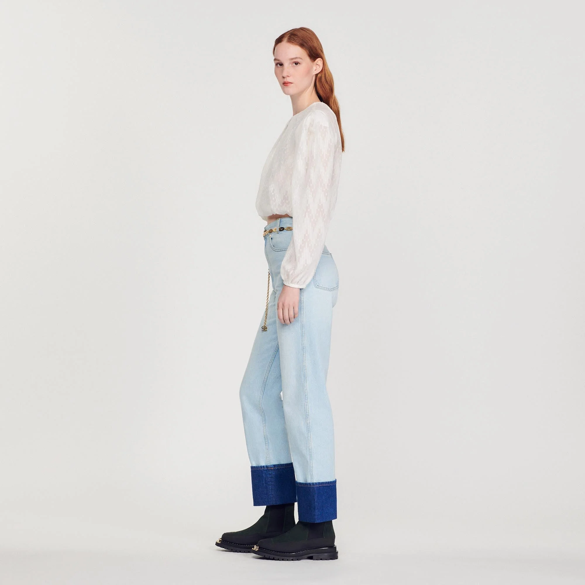 Top corto de manga con volumen - Imagen 6