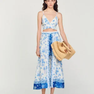 Top corpiño con estampado floral