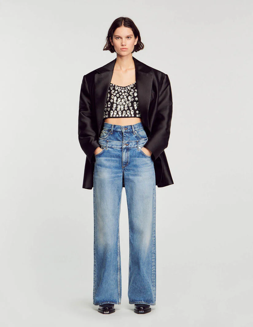 Top sublimado con strass joya