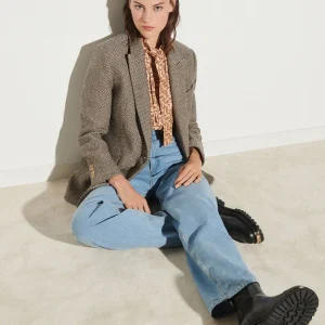 Blazer Paule Beige y Gris