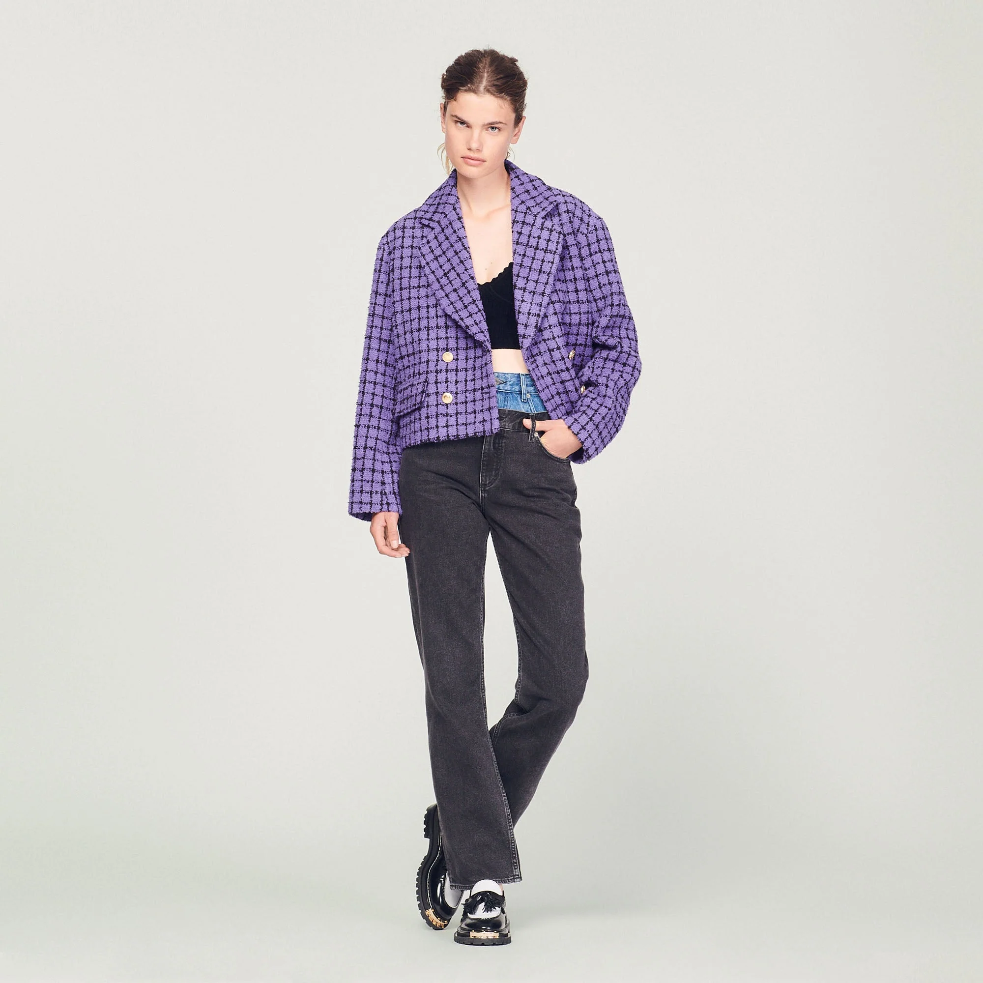 Chaqueta corta de tweed