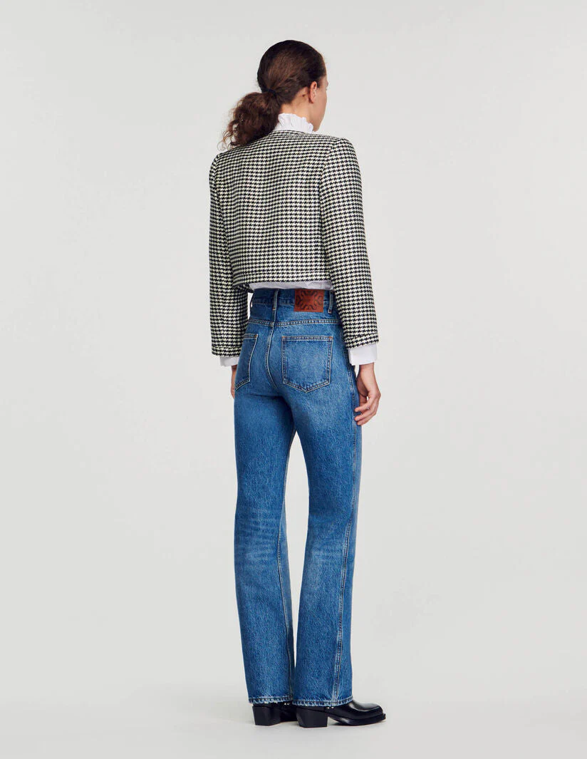 Chaqueta corta con motivo pata de gallo - Imagen 4