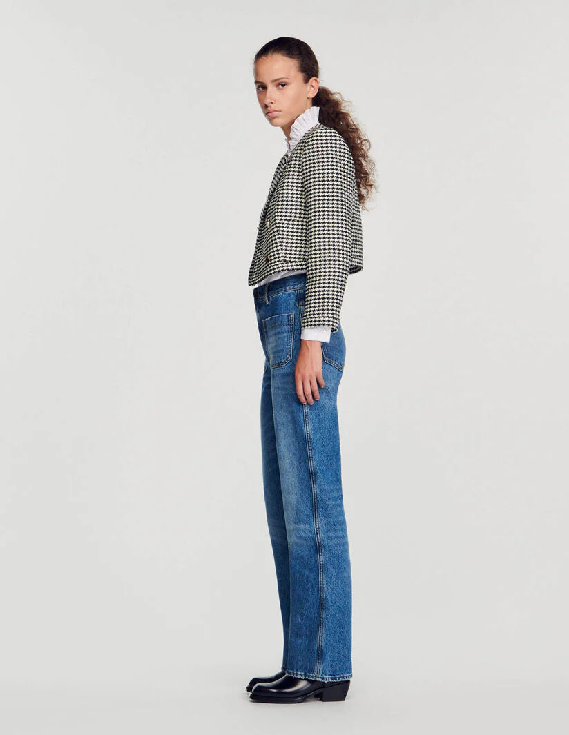 Chaqueta corta con motivo pata de gallo - Imagen 5