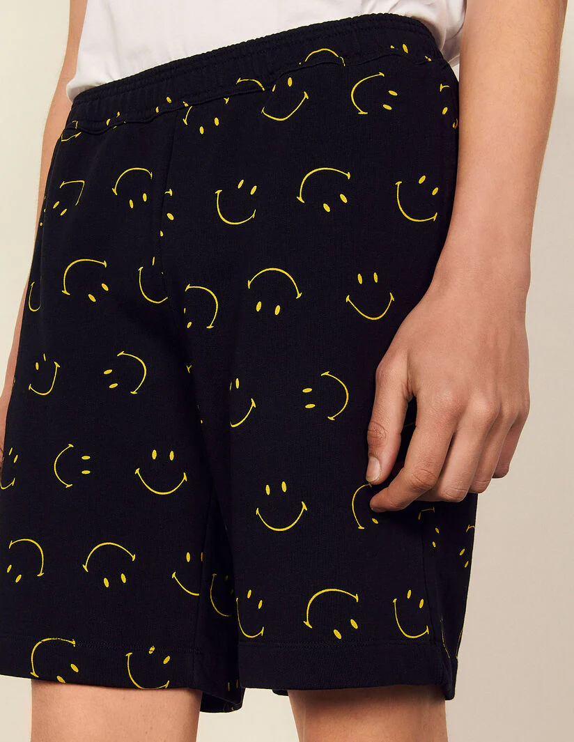 Shorts Smiley Negro - Imagen 4
