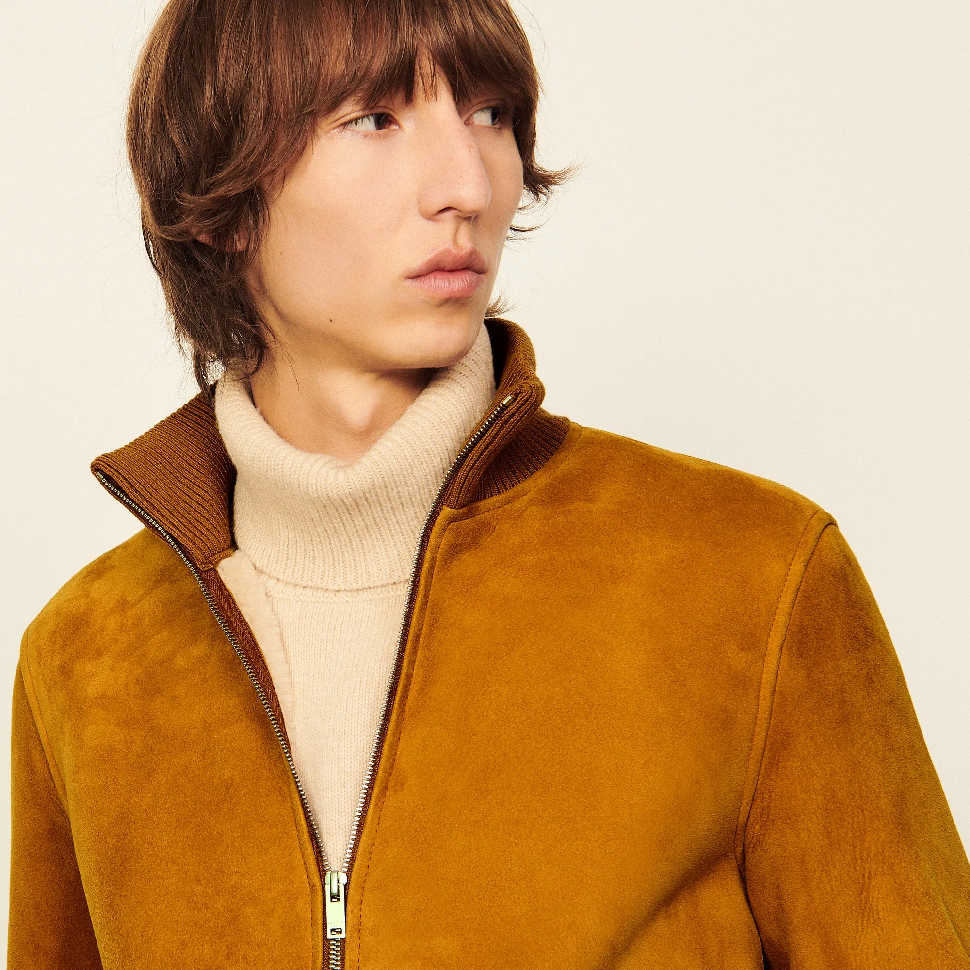 Chamarra De Piel Sheep Camello - Imagen 4