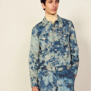 Cazadora Trucker Tie Dye Azul Marino